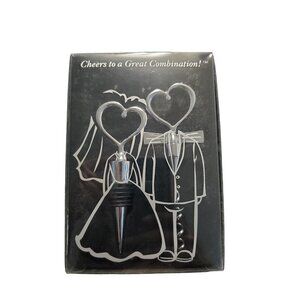 New Cheers to A Great Combination Corkscrew & Wine Stopper Gift Set